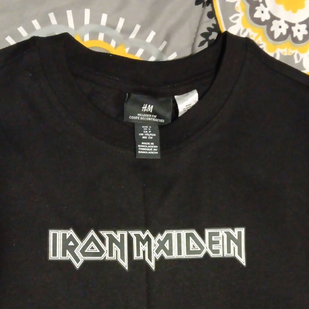 H&M Black Iron Maiden Graphic Tee